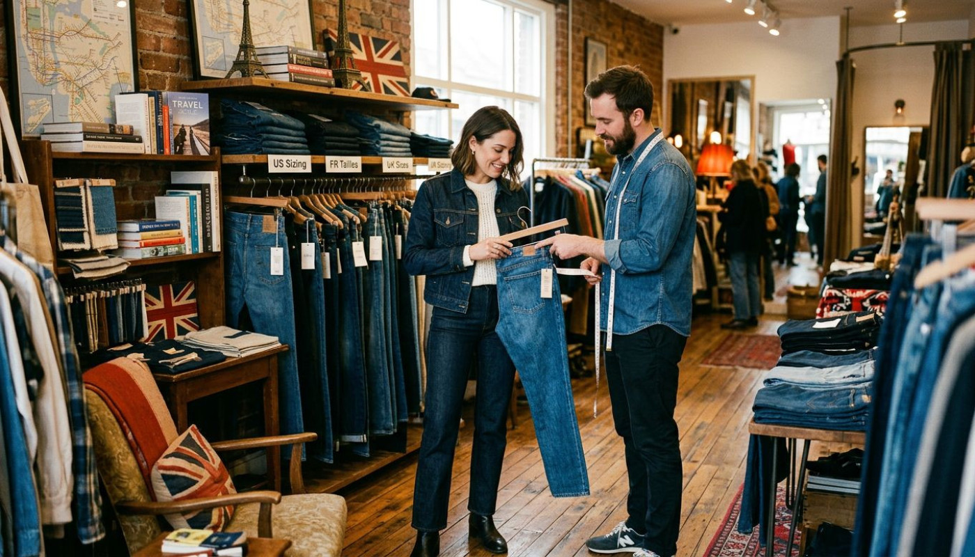 Guide complet tailles US FR UK : New York, Paris, Londres, pourquoi vos jeans changent d’allure